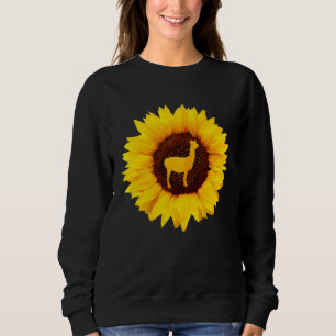 Llama For Women Men Alpaca Animal Sunflower Lover Sweatshirt
