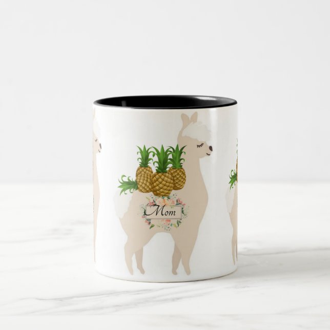 Llama Fruit Pineappa Mug Floral (Centre)