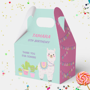 LLAMA FUN PASTEL COLORS Favor Box
