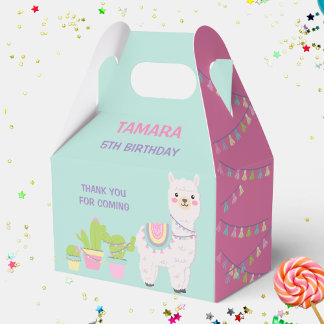 LLAMA FUN PASTEL COLORS Favour Box