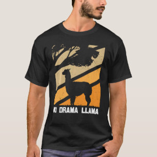 Llama  Funny Cute Retro Style Alpaca Graphic Plus  T-Shirt