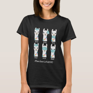 Llama Funny Teach Life Face Mask 2020 Quarantine T-Shirt
