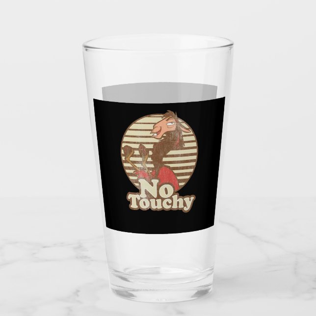 Llama Gift | No Touchy Llama Glass (Front)