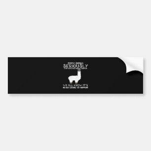 Llama Gift People should seriously Bumper Sticker