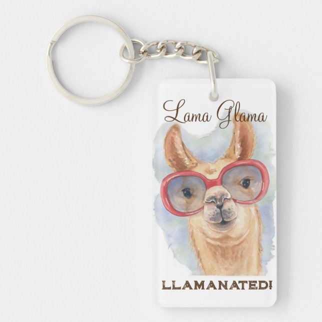 "LLAMA GLAMA" KEYCHAIN (Front)