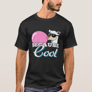 Llama Glasses Pink Bubble Gum Saying Premium T-Shirt
