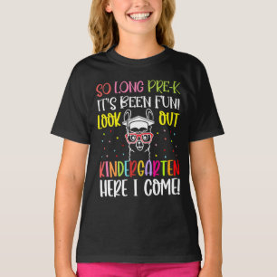 Llama Graduation So Long Pre-k It's Been Fun Look  T-Shirt