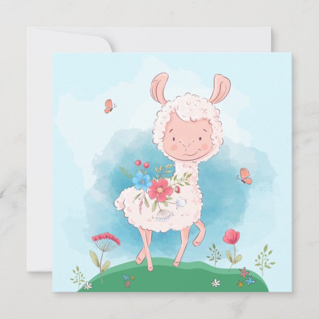 Llama Holiday Card (Front)