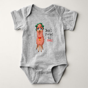 llama in Christmas Baby Bodysuit