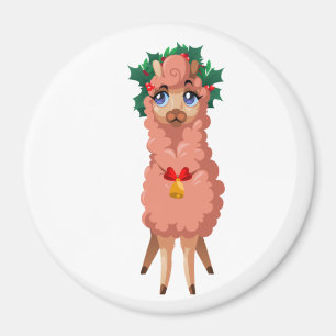 llama in Christmas     Magnet