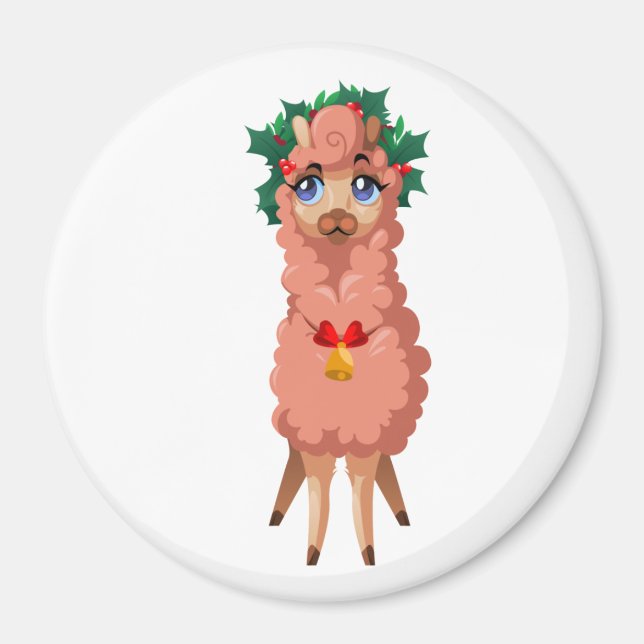 llama in Christmas     Magnet (Front)