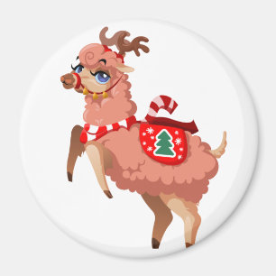 llama in Christmas     Magnet