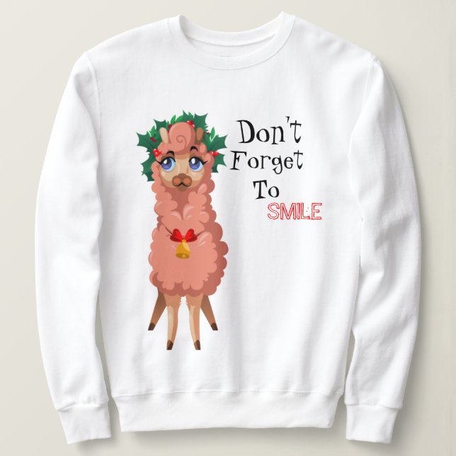 llama in Christmas        Sweatshirt (Design Front)