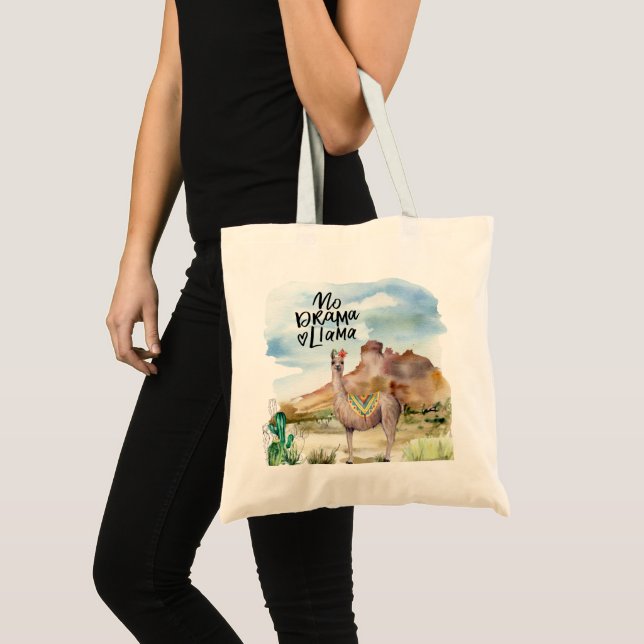 Llama in Desert Tote Bag (Front (Product))