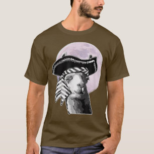 Llama In Pirate Costume Halloween 5905 T-Shirt