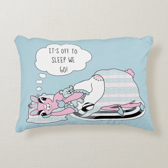 Llama in Pyjamas Party Sleepover Accent Pillow (Front)