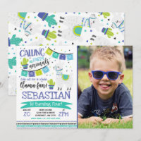 Llama Invitation Anniversaire Toute la Llama Fun P