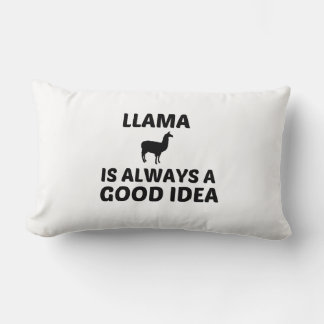 LLAMA IS ALWAYS A GOOD IDEA LUMBAR PILLOW