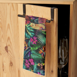 Llama Jungle Dreams Seamless Surface Pattern Kitchen Towel