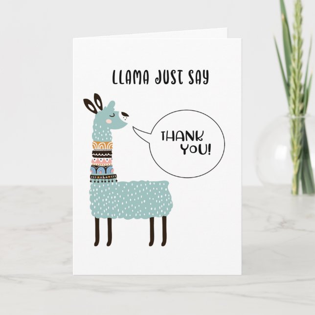 Llama Just Say Thank You (Front)