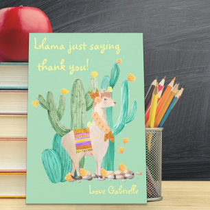 Llama Just Saying Thank You - Custom Llama Card