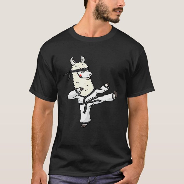 Llama Karate Teacher Taekwondo Sensei Lover  Idea  T-Shirt (Front)