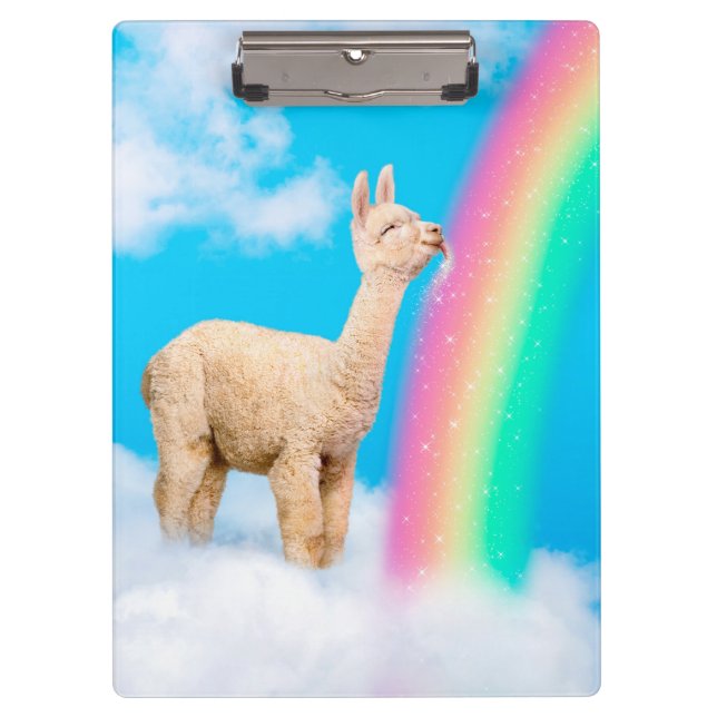 Llama Licking Rainbow Clipboard (Front)