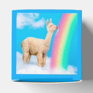 Llama Licking Rainbow Favor Box