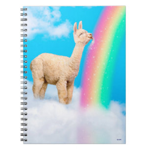 Llama Licking Rainbow Notebook