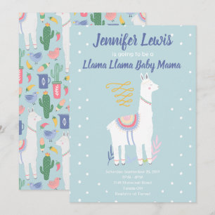 Llama Llama Baby Mama Baby shower Invitation