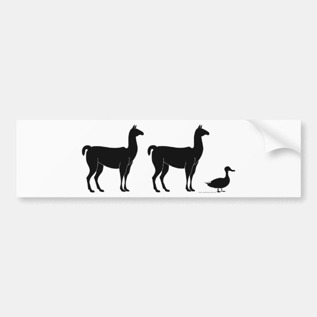 Llama, Llama, Duck Bumper Sticker (Front)