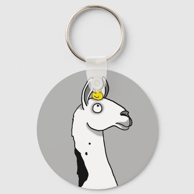 Llama Llama ...duck? Keychain (Front)