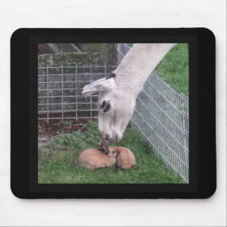 Llama Llove and Bunny Mouse Pad