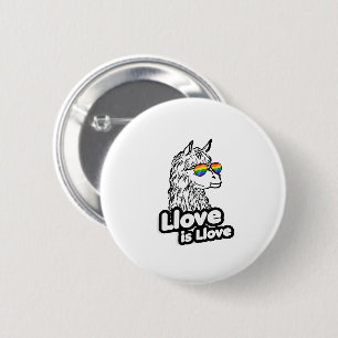 Llama: Llove is Llove 2 Inch Round Button