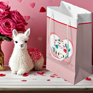 Llama Llove Valentine Small Gift Bag