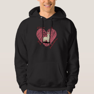 llama Lovable Valentine Saying llama be your valen Hoodie