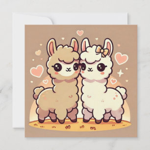 Llama Love Card