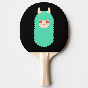 Llama Love Emoji Ping Pong Paddle