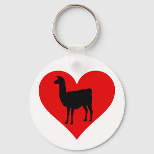 Llama Love Keychain