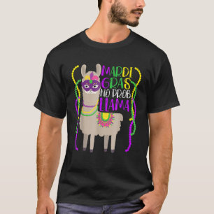 Llama Lover Mardi Gras Celebration New Orleans Lou T-Shirt