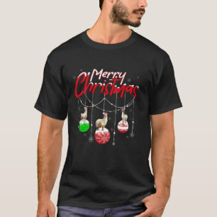 Llama Lover Xmas Decoration Santa Llama Christmas T-Shirt