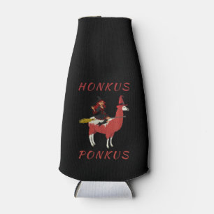 Llama Lovers   Honkus Ponkus Witch Riding Llama Bottle Cooler