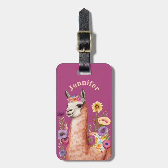 Llama Luggage Tags (Front Vertical)