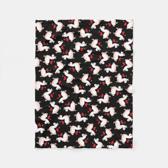 Llama Madness Fleece Blanket (Front)