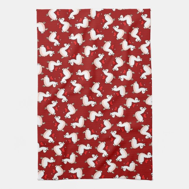 Llama Madness Kitchen Towel (Vertical)