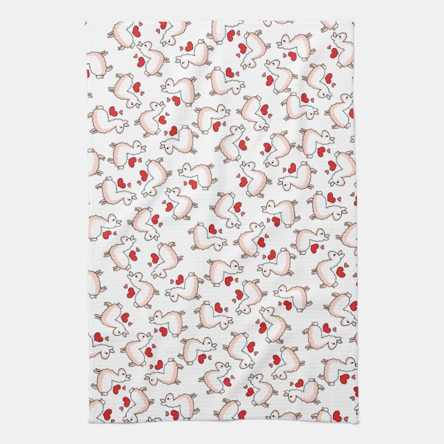 Llama Madness Kitchen Towel (Vertical)