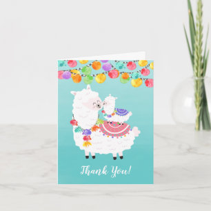 Llama Mama Baby shower Merci Note