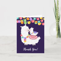 Llama Mama Baby Shower Thank You Note
