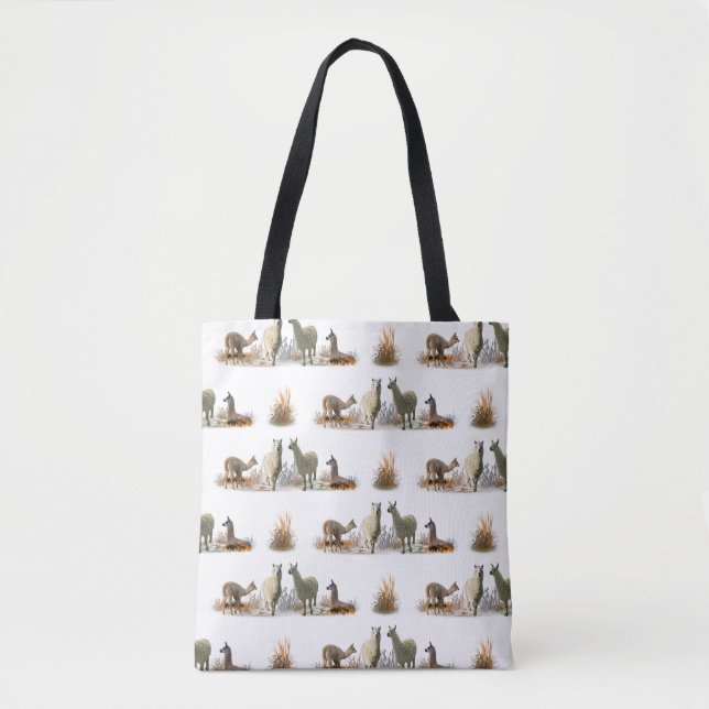 Llama Meadow All Over Print Bag (choose colour) (Front)