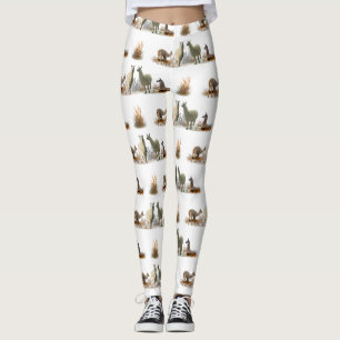 Llama Meadow Leggings (choose colour)
